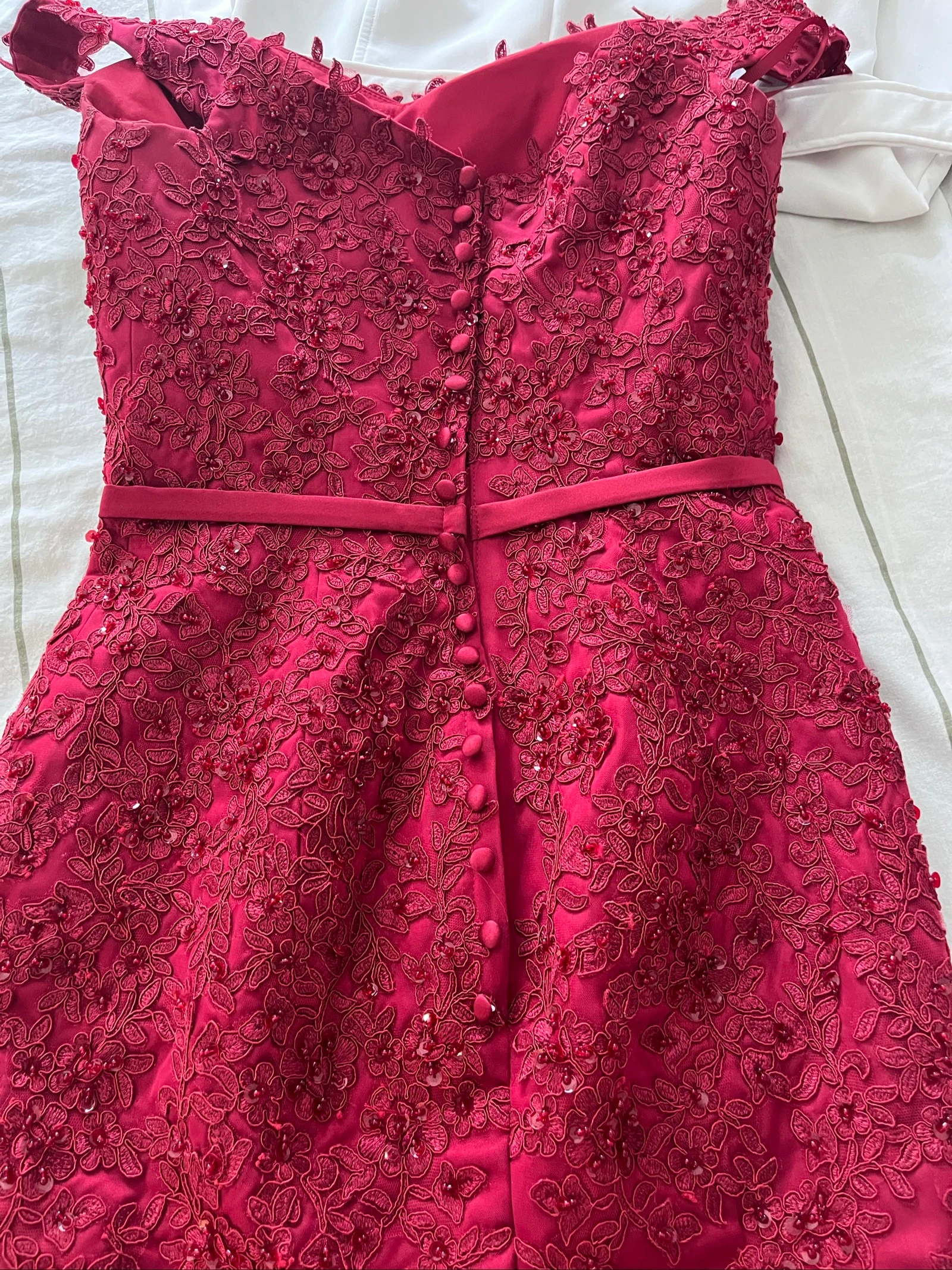 Vestido sirena burdeos Stacees talla 34 – photo 4